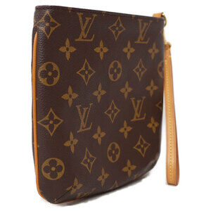 Louis Vuitton Monogram Bag Brown Shoulder Leather Partition